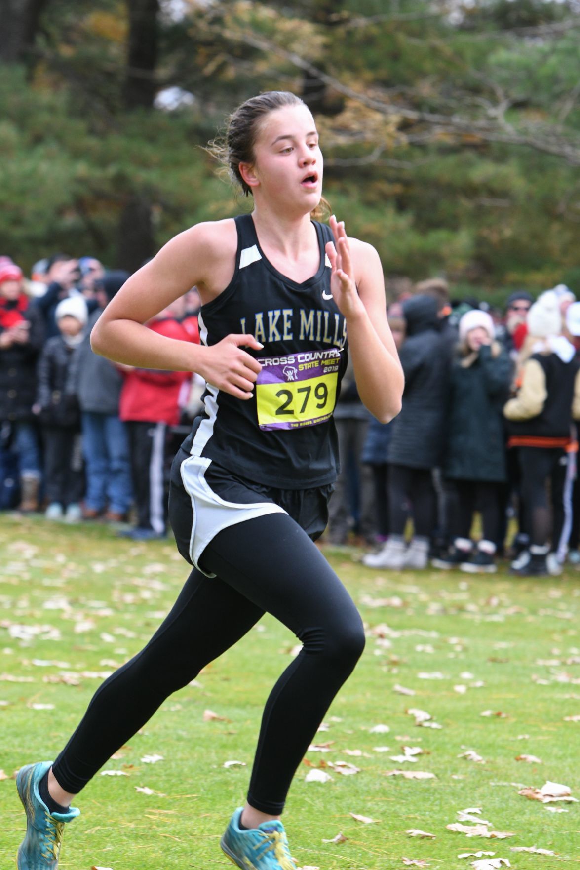WIAA state cross country photo: Ava Wollin, Lake Mills
